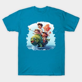 Kids on boat T-Shirt